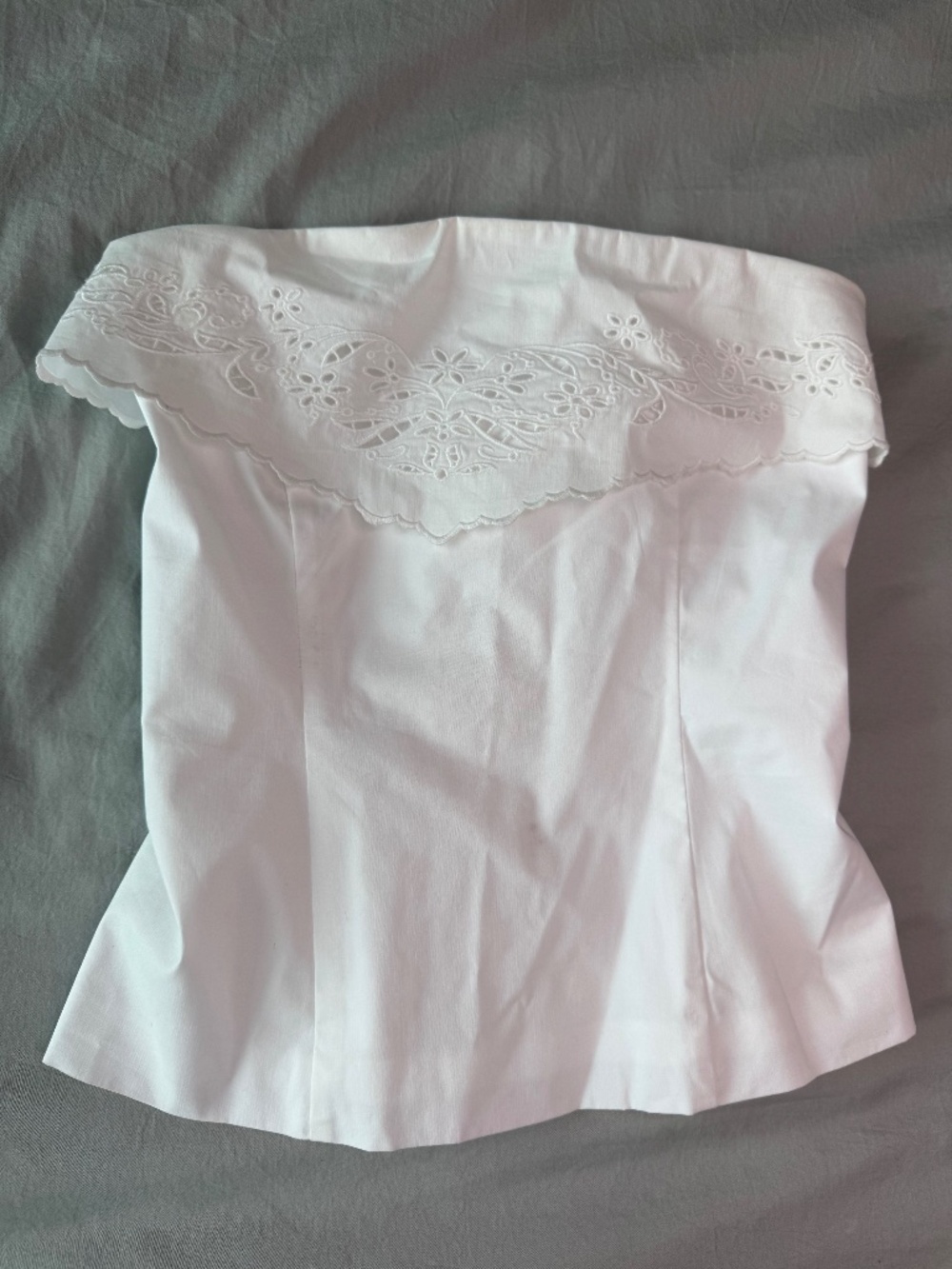 Camila Coelho white eyelet corset top XS - Picture 1 of 7